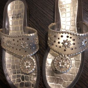 Stuart Weitzman jelly thongs